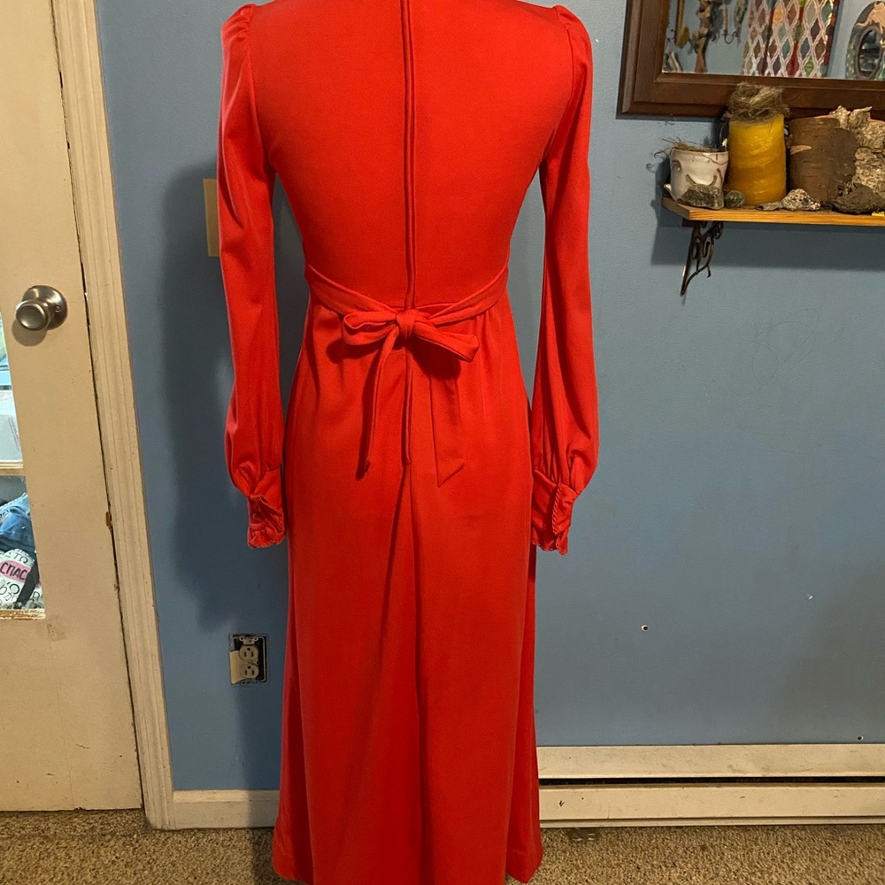 Vintage, Dead Stock, Red, Colonial Style, Dress - Picture 6 of 8